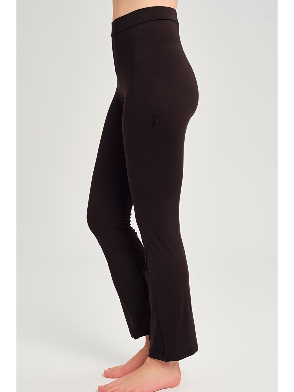 Siyah Fermuarlı Ayarlanabilir Paça Yüzücü Taytı 3069-2