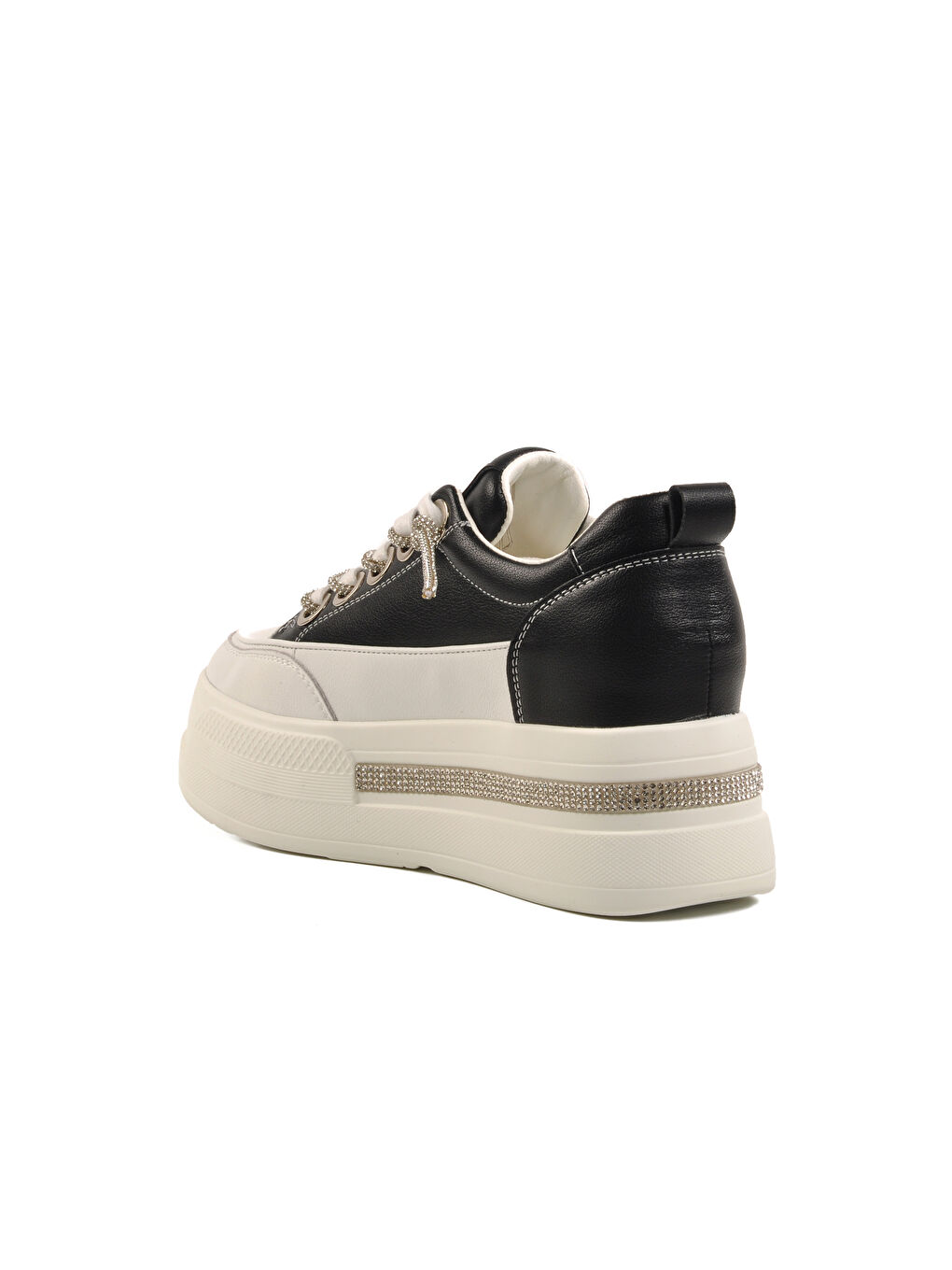 Siyah Yüksek Taban Kadın Sneaker 25Y492 Z-3