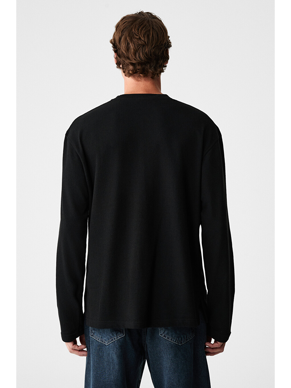 Scrıptlet Erkek %100 Organik Pamuklu Baskılı Bisiklet Yakalı Oversize Siyah T-shirt-5