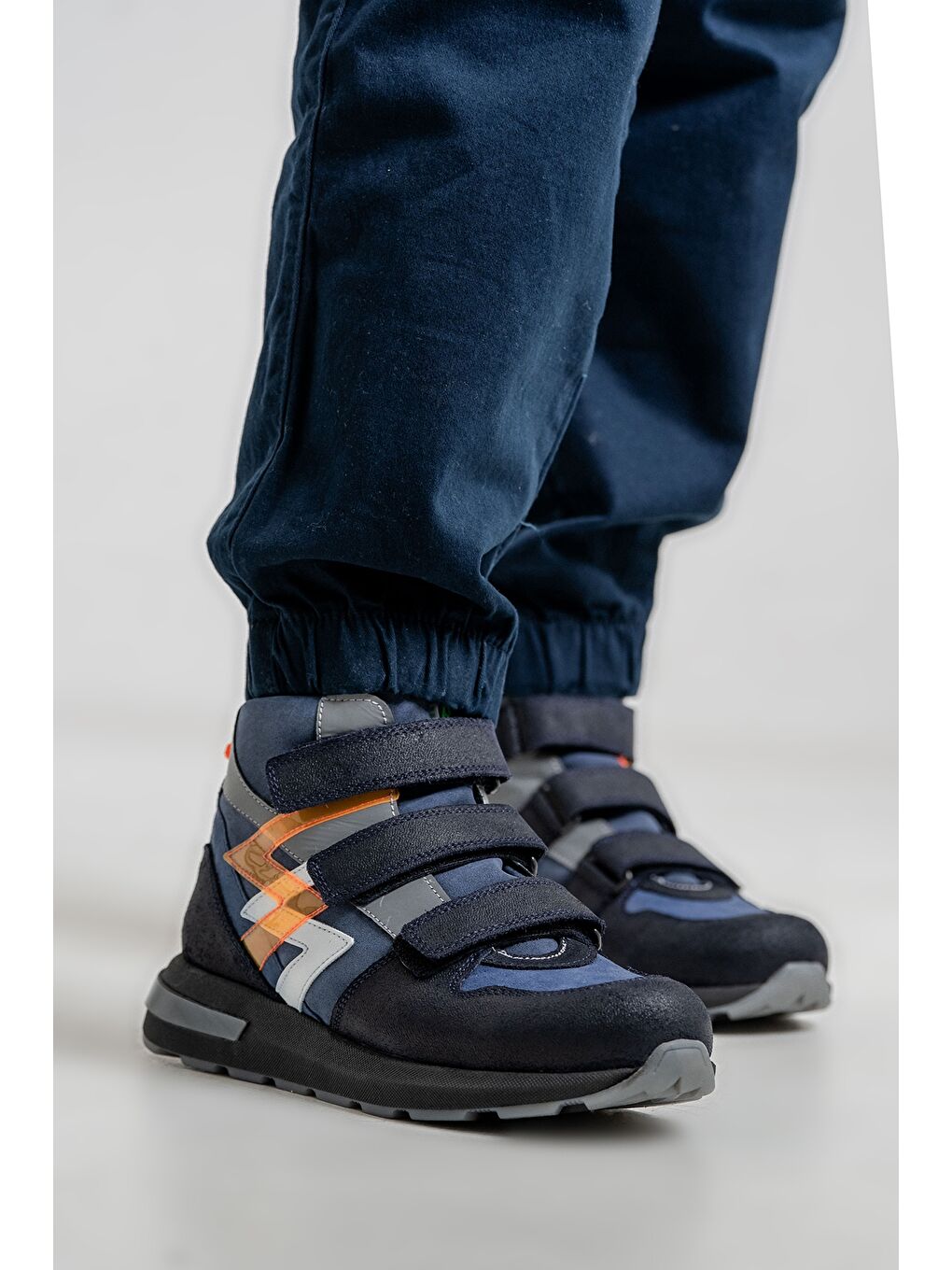 Erkek Çocuk Lacivert Hakiki Deri Suya Dayanıklı Anatomik Günlük Bot-1