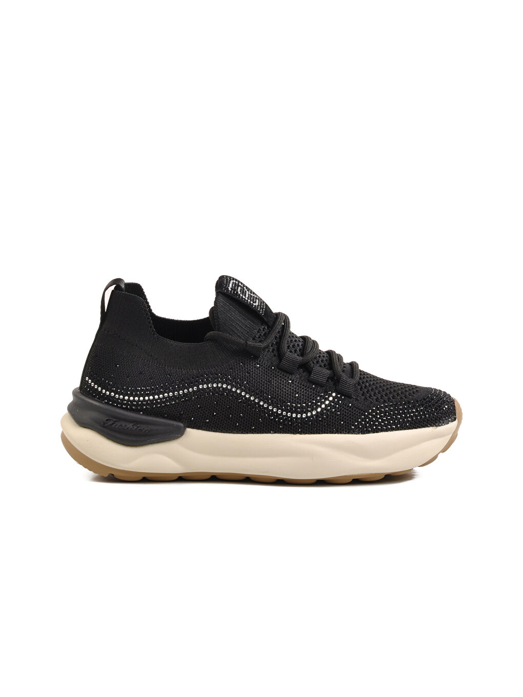 Siyah Triko Hafif Kadın Sneaker 25Y310-4 Z