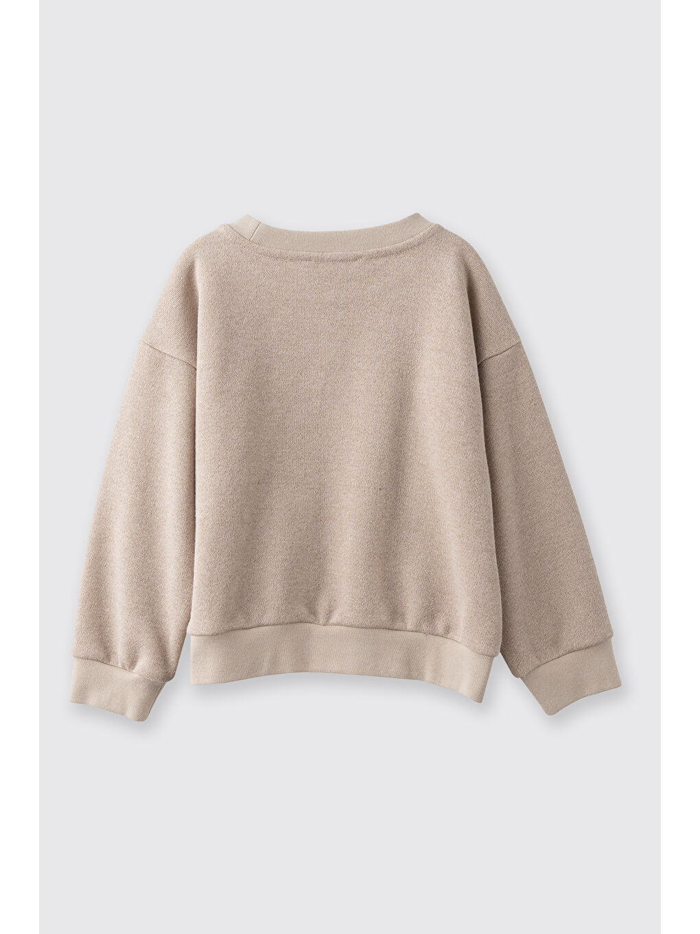 Kız Çocuk Nakışlı Sweatshirt Bej-2