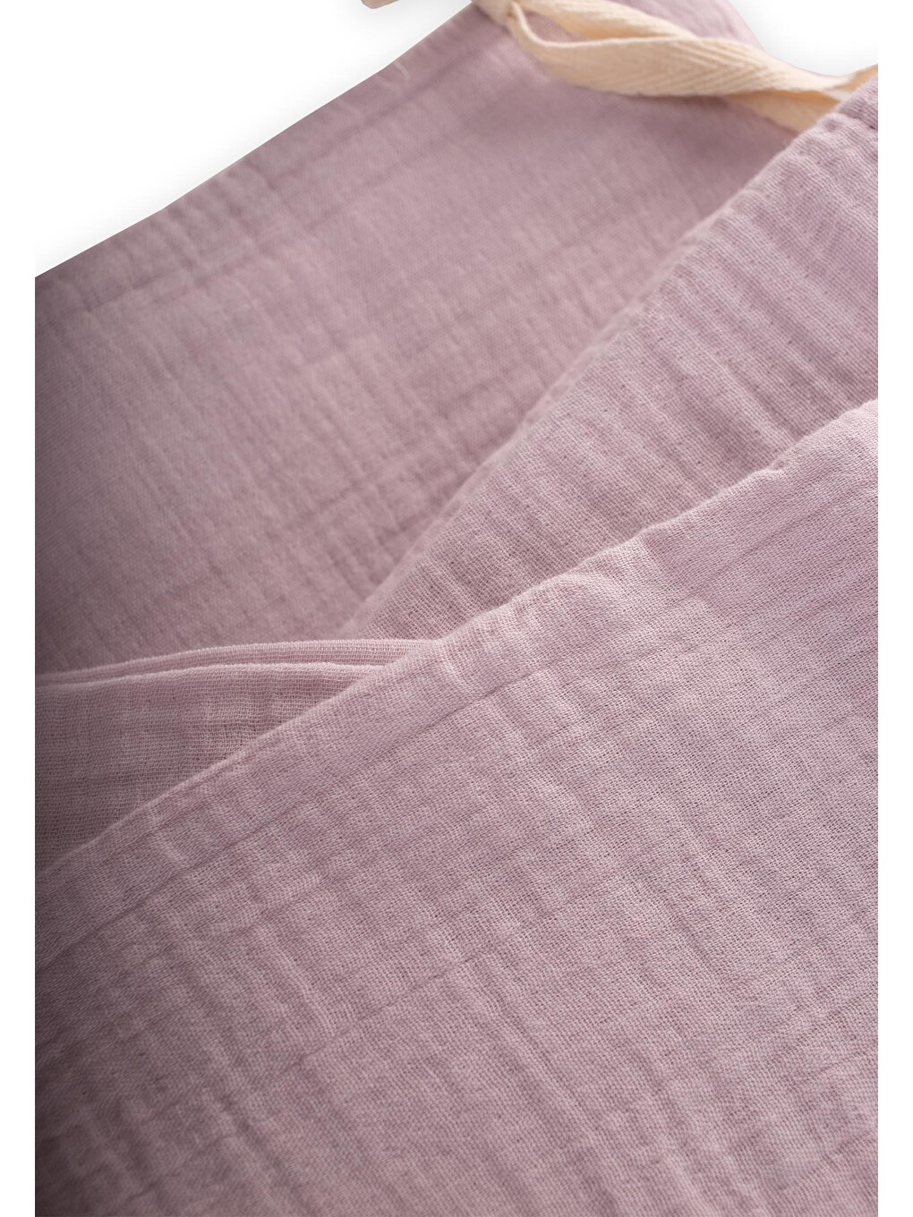 Keseli Müslin Nevresim Takımı 100x135 Cm +/ - 3cm Çarşaf 120x150 Yastık 35x45 Cm Lila-2