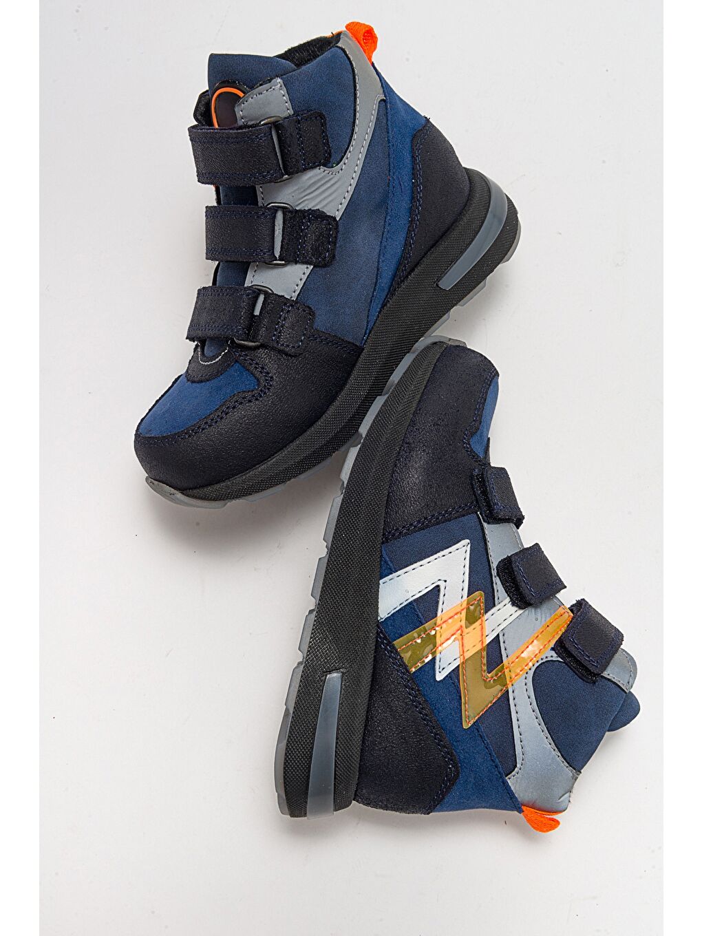 Erkek Çocuk Lacivert Hakiki Deri Suya Dayanıklı Anatomik Günlük Bot-3