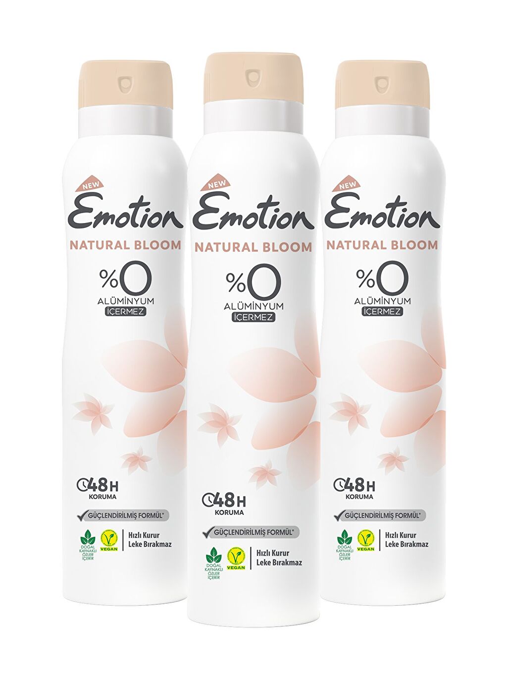 Emotion Natural Bloom Deodorant 3x150ml