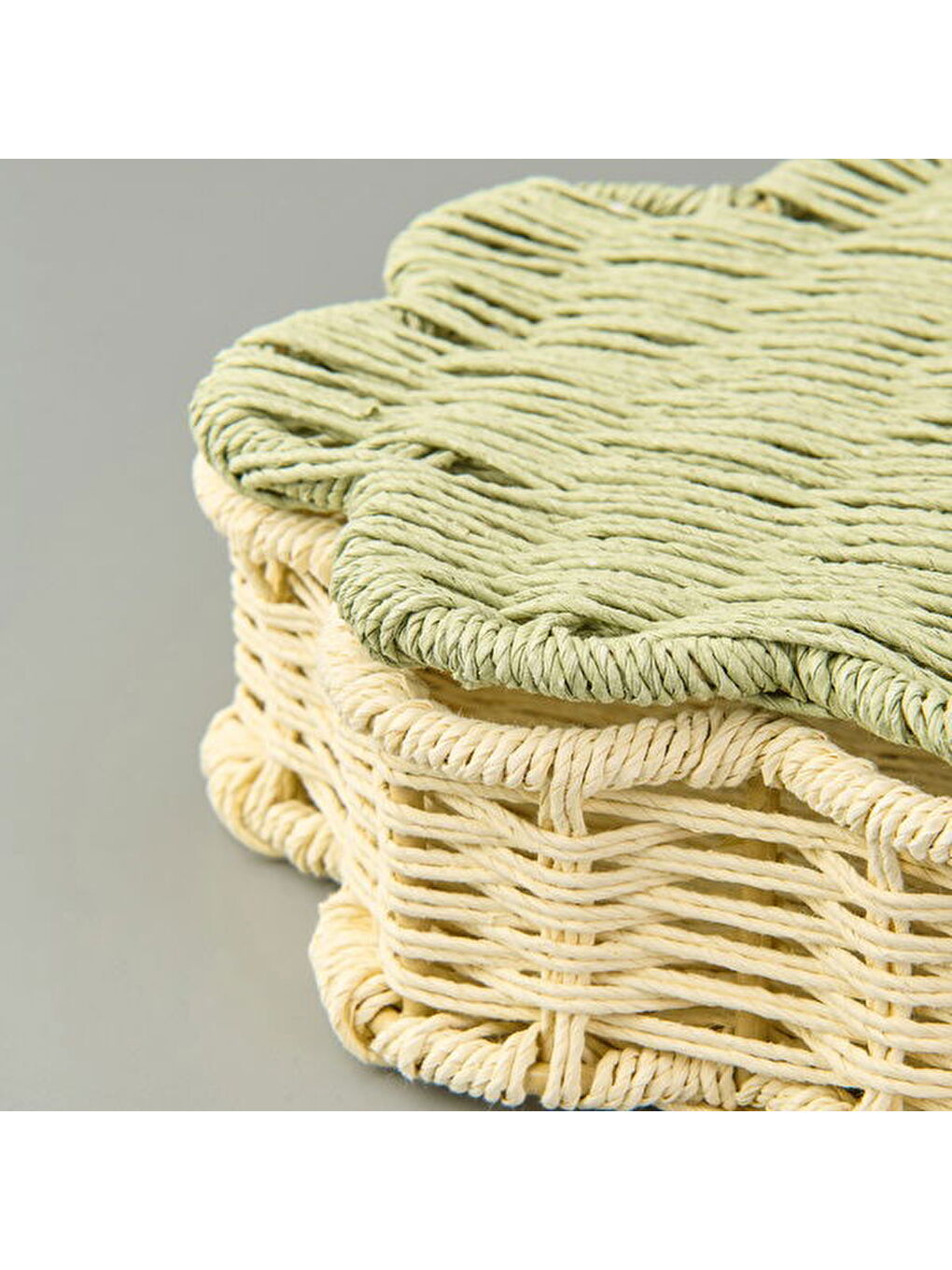 Granny Summer Dekoratif Saklama Kutusu - Ekru - 22x22x5 cm-1