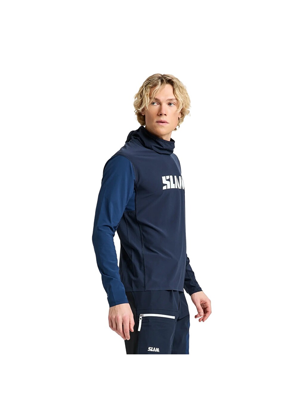 Lacivert Od Tech Hooded Erkek Mavi Tişört-1