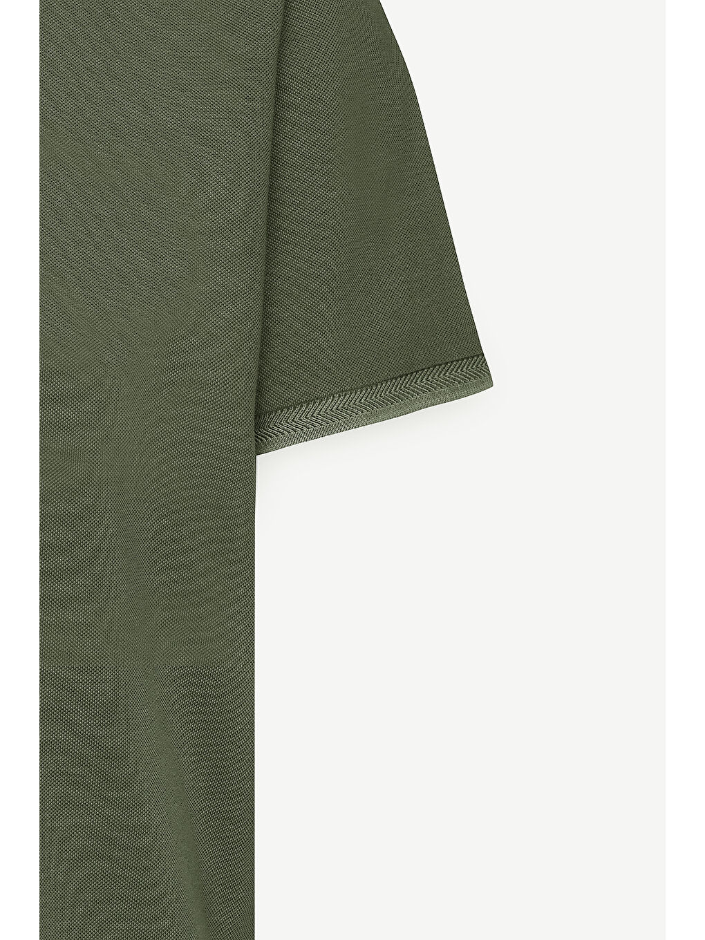 Erkek Haki Slim Fit Dar Kesim %100 Pamuk Polo Yaka Tişört-8