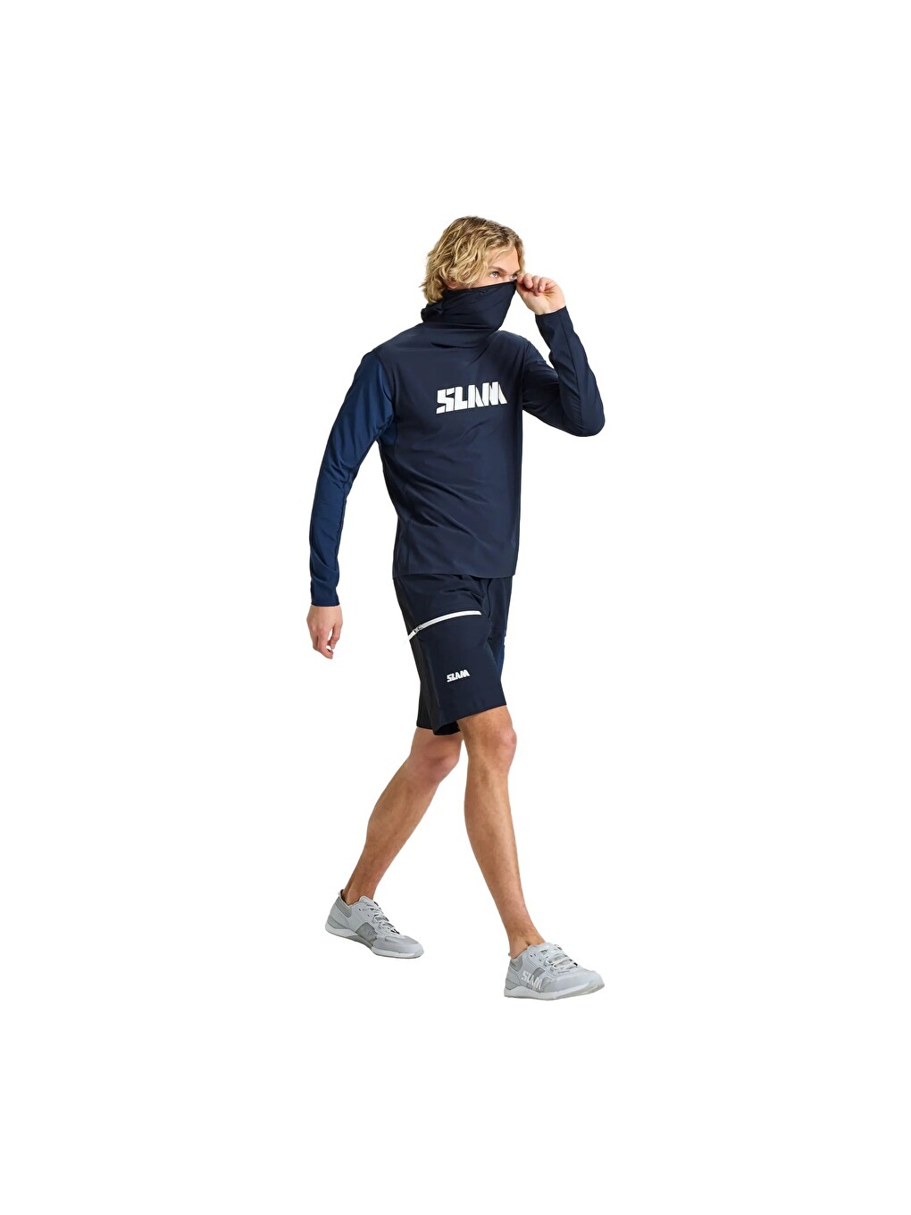 Lacivert Od Tech Hooded Erkek Mavi Tişört-3