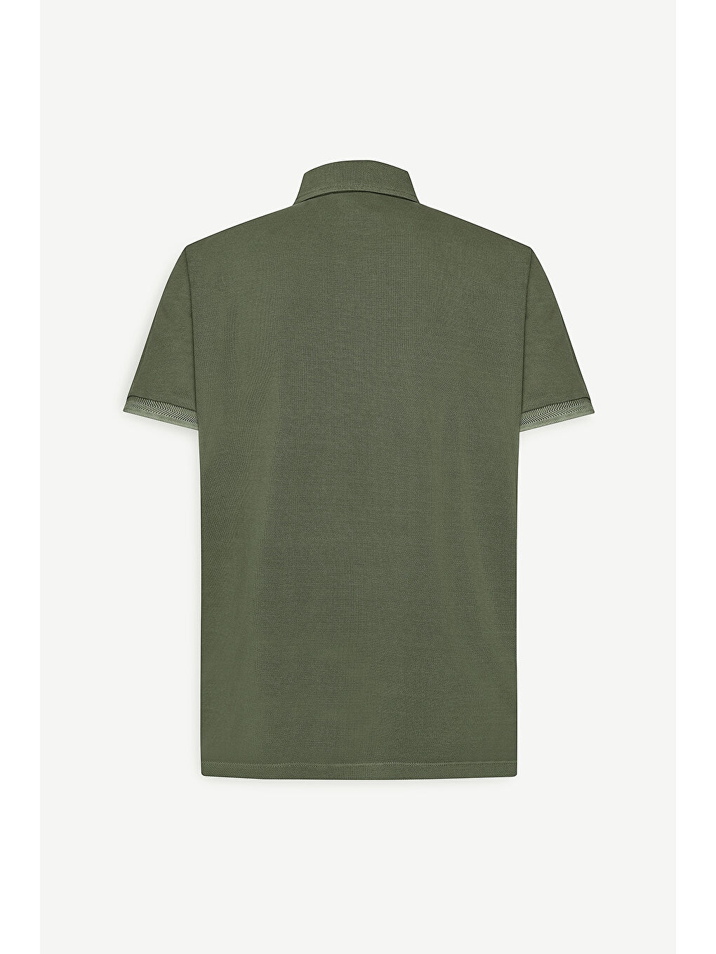 Erkek Haki Slim Fit Dar Kesim %100 Pamuk Polo Yaka Tişört-9