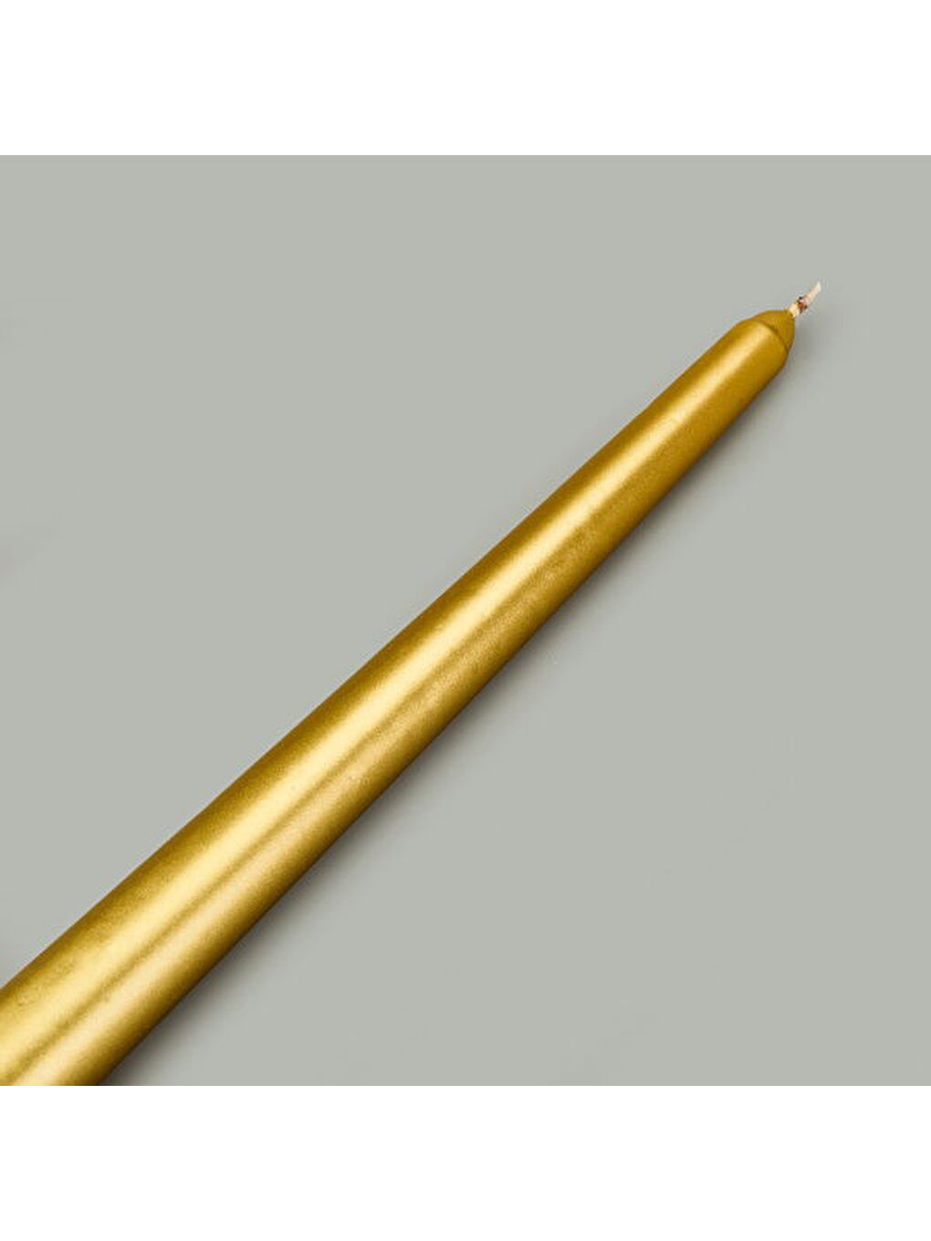 Sarı 4'lü Şamdan Mum - Gold - 25 cm-3
