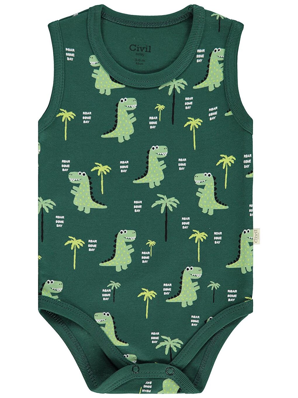 Baby Dinozor Empirmeli 5 Li 0-36 Ay Çıtçıtlı Badi - Yeşil 3-4 Yaş-8