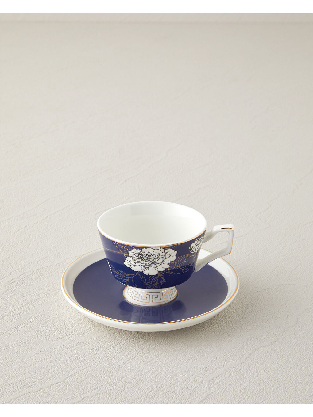 Evelina New Bone China 4 Parça 2 Kişilik Kahve Fincan Takımı 90 ml Lacivert-2