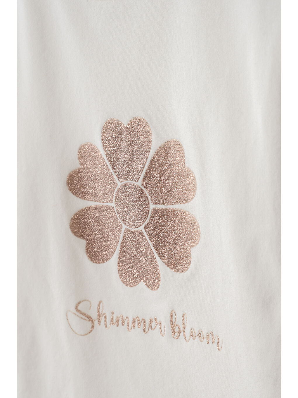 Kız Çocuk Sim Baskılı T-Shirt Ekru-1