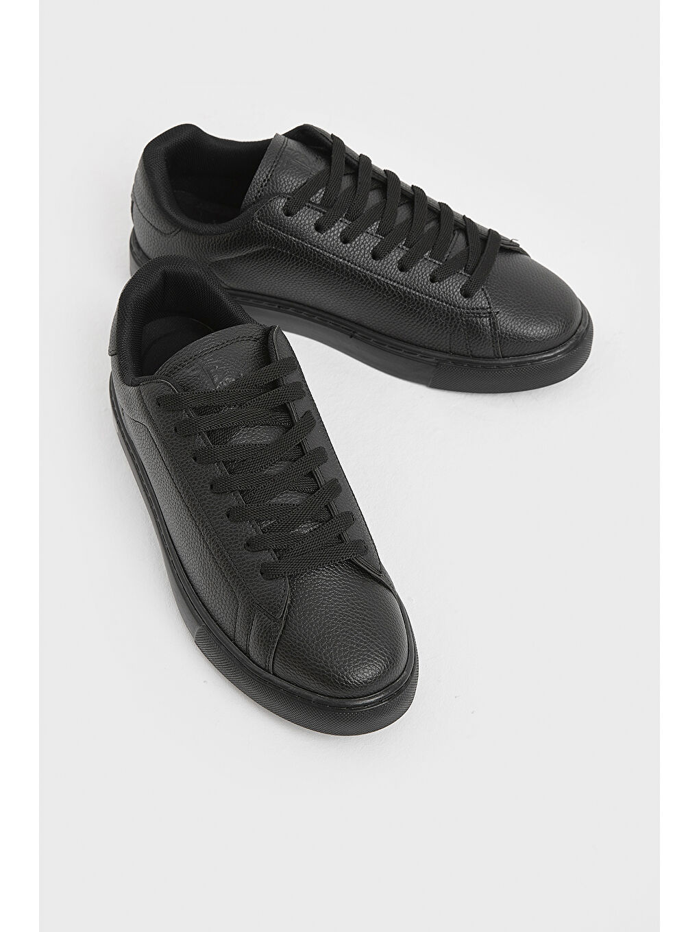 Erkek Siyah Poli Taban Bağcıklı Günlük Spor Ayakkabı