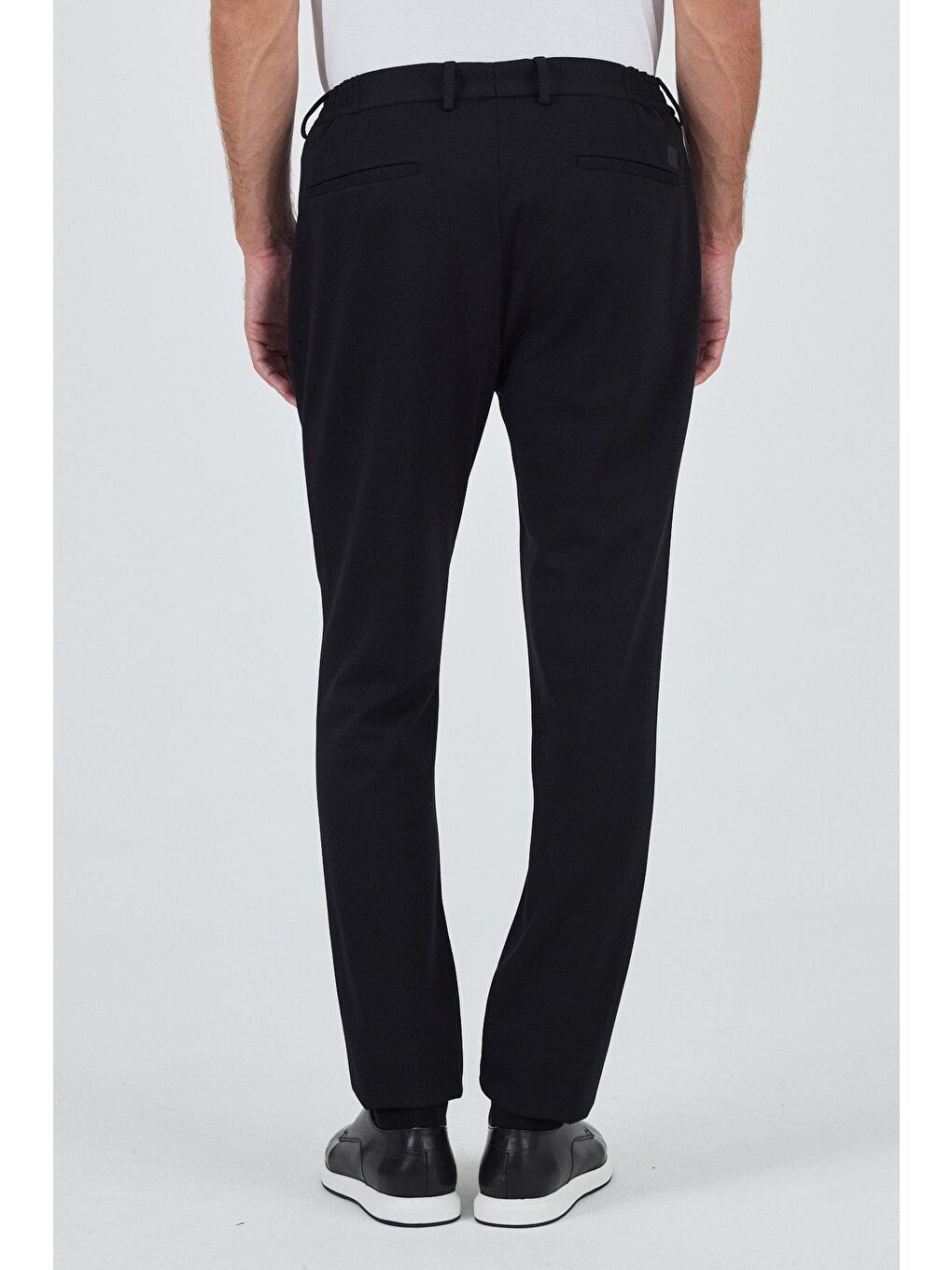 Siyah Esnek Yandan Cepli Casual Slim Fit Jogger Pantolon 1003250156-4