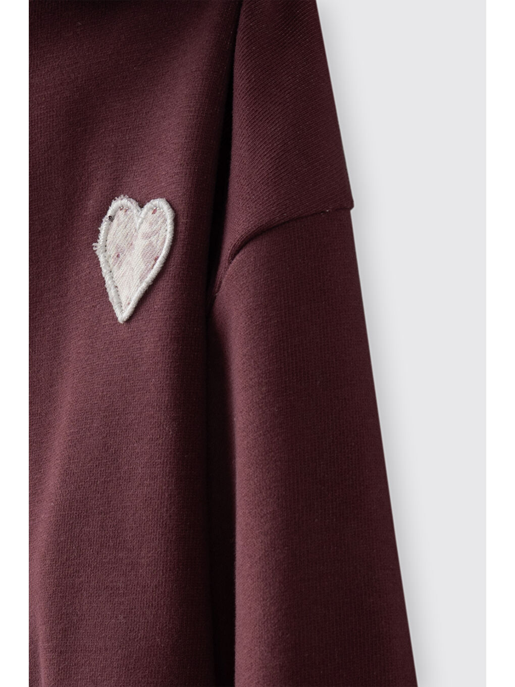 Kız Çocuk Fermuarlı Sweatshirt Bordo-1