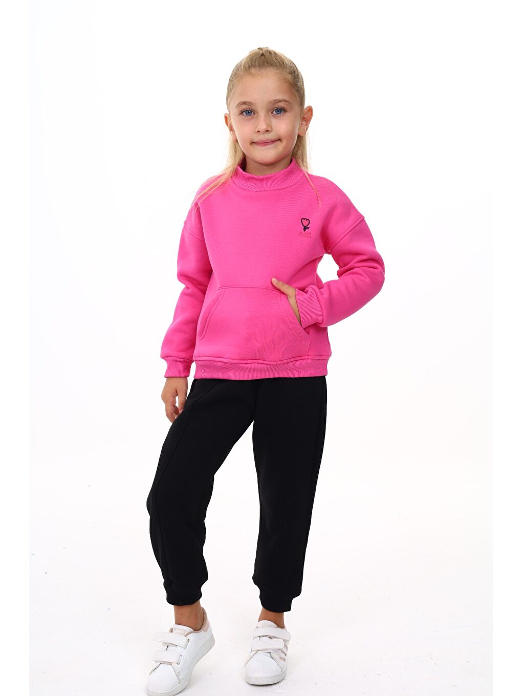 Fuşya Kız Çocuk Nakışlı Eşofman Takım-2
