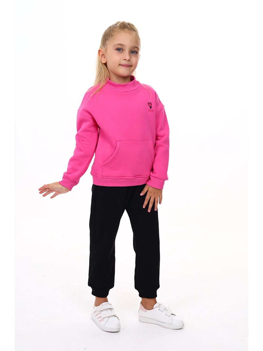 Fuşya Kız Çocuk Nakışlı Eşofman Takım-3