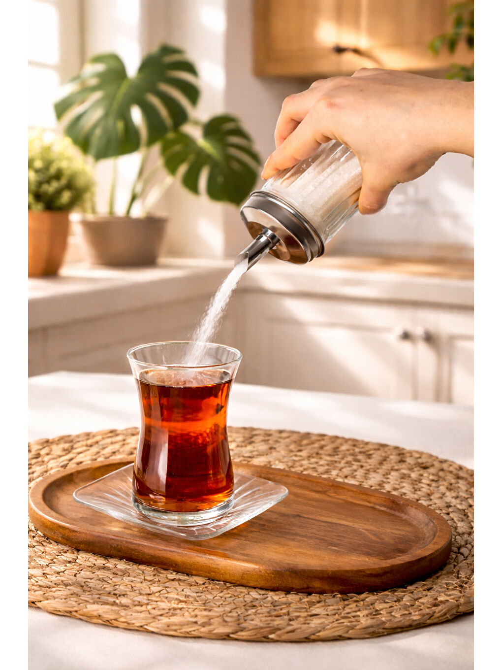 Renksiz DHZ90131 Cam Akıtmalı Salla Dök Şekerlik - Toz Şekerlik - 200ml-3