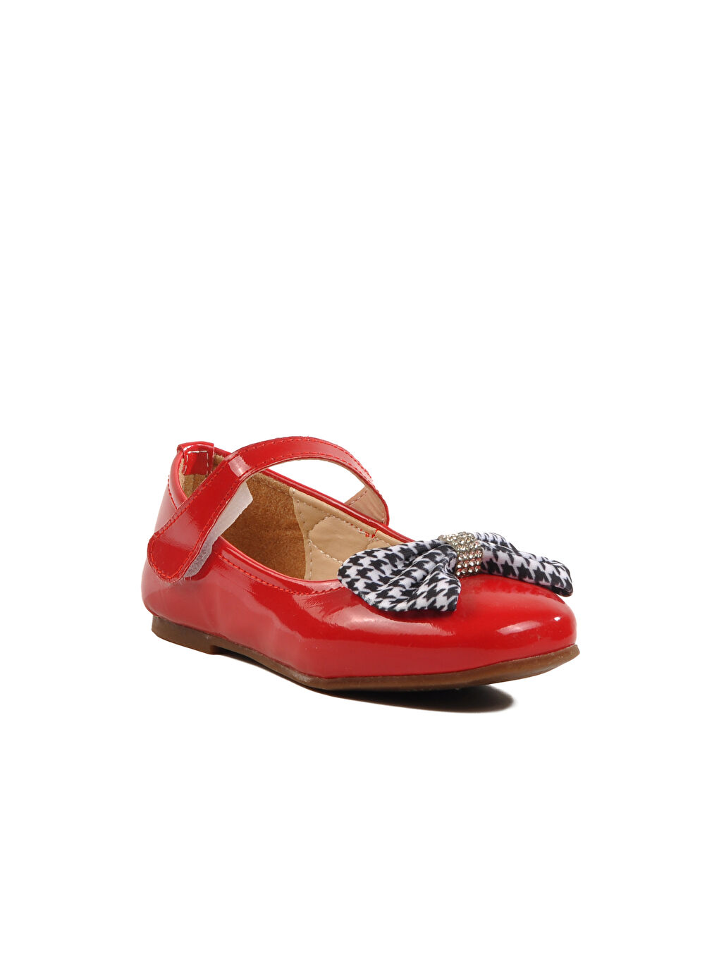 Kırmızı Rugan Kız Çocuk Fiyonk Kurdeleli Babet 180 P-2