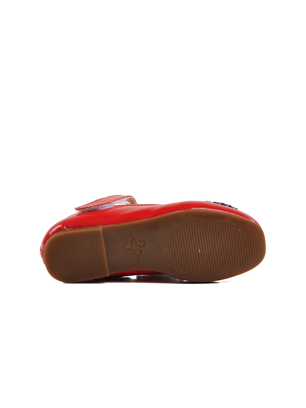 Kırmızı Rugan Kız Çocuk Fiyonk Kurdeleli Babet 180 P-4