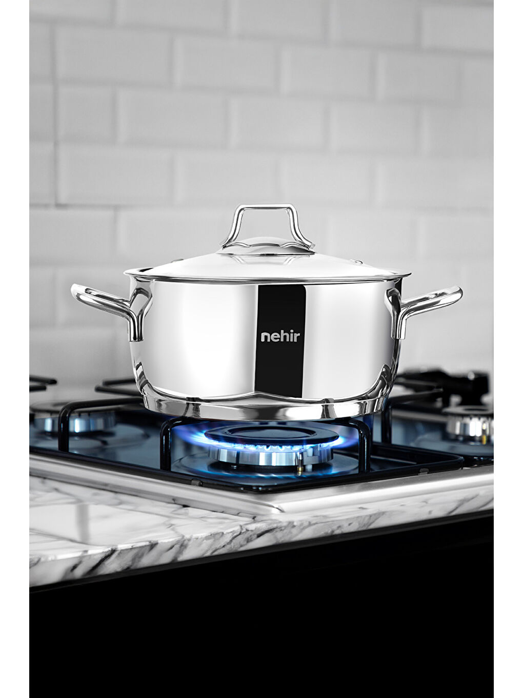 Gri Silver Klasik 6 Parça Derin Çelik Tencere Seti-1