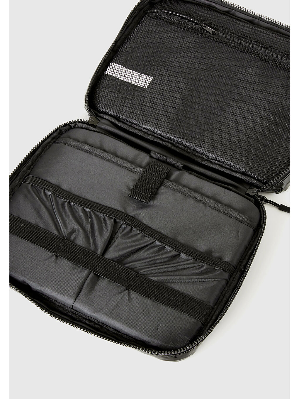 Unisex Siyah Dolgulu Parlak Organizer Çanta-2