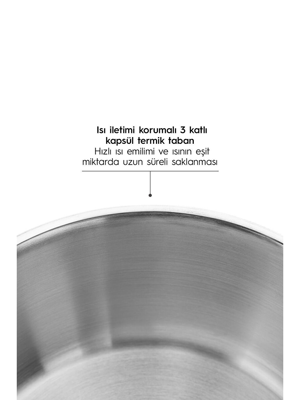 Gri Silver Klasik 6 Parça Derin Çelik Tencere Seti-7