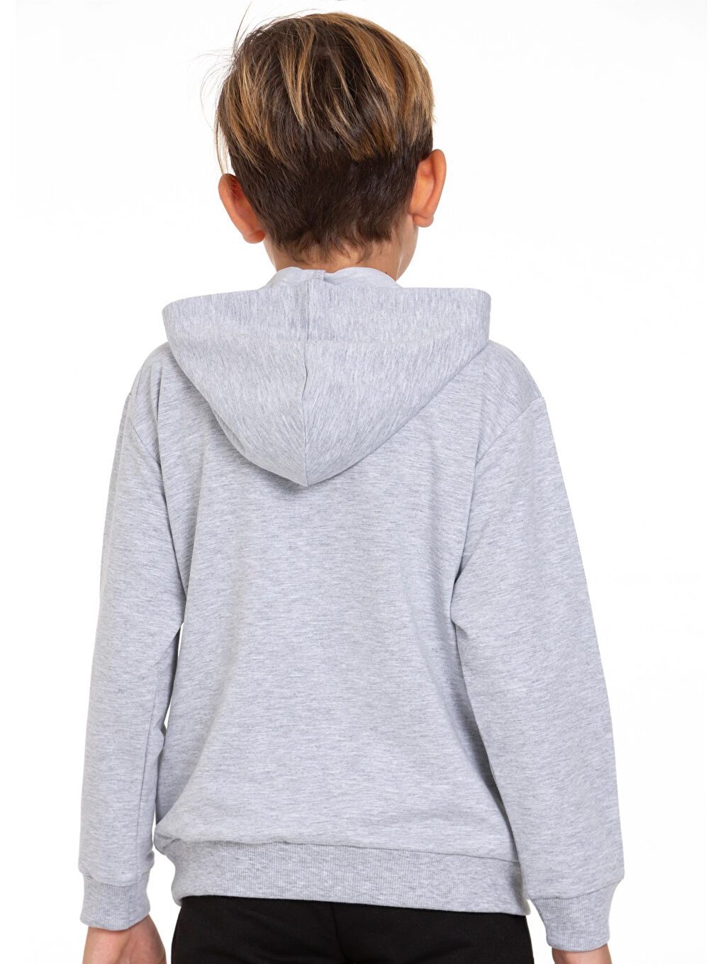 Gri Superior Team Nakışlı Fermuarlı Sweat 54405-3