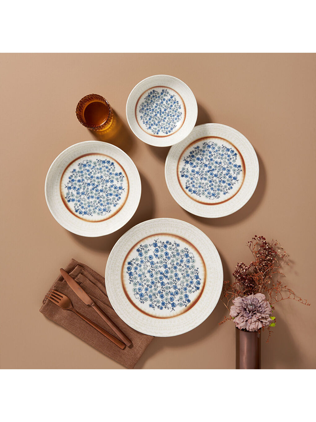 Ekru Camelia 24 Parça 6 Kişilik Yemek Takımı 22153-2