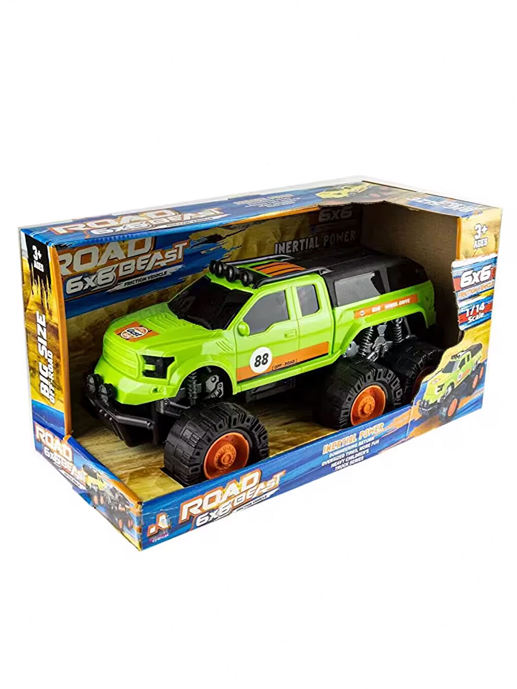 CAN-EM Canem Oyuncak Kabinli Of Road Jeep Sürtmeli Oyuncak Yeşil