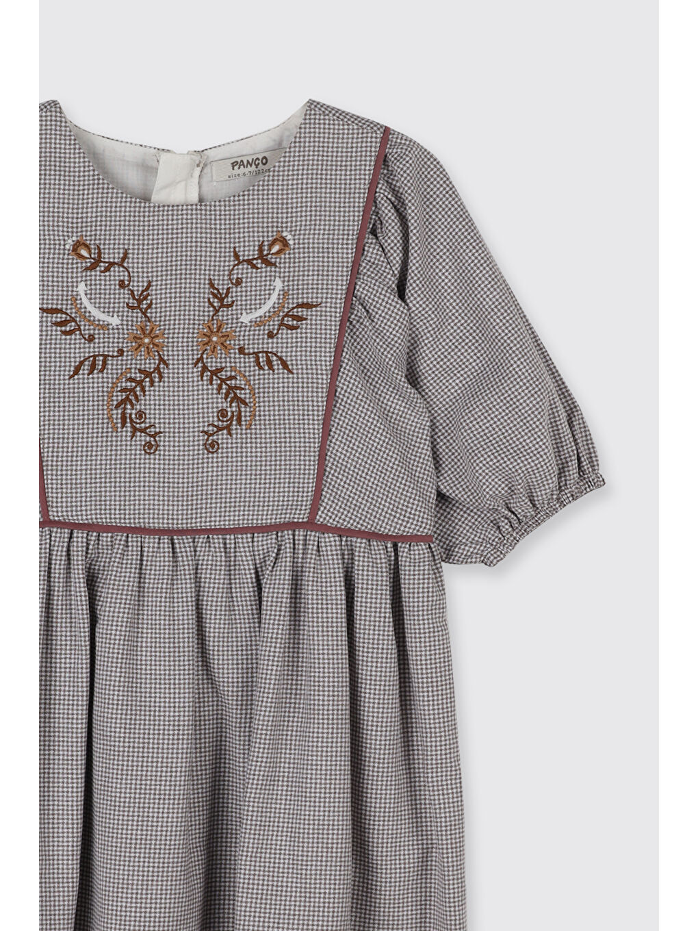 Kahverengi Kız Çocuk Elbise Kahve-2