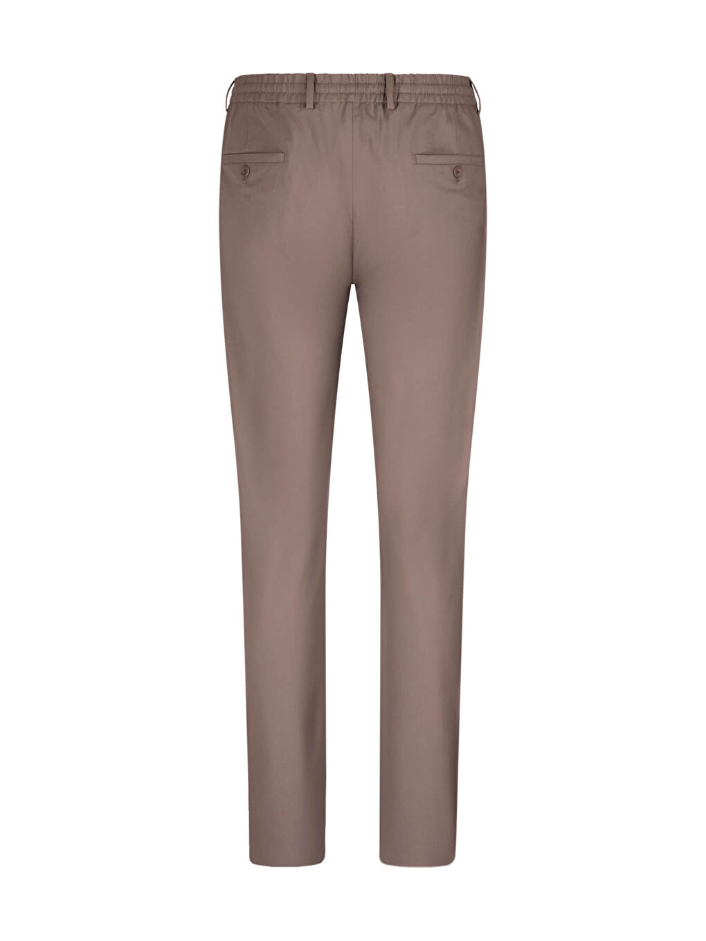 Kahverengi Rahat Kesim Yandan Cepli Kumaş Pantolon-1