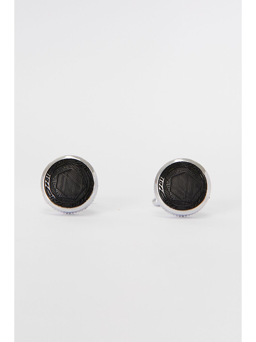 Erkek Siyah Siyah Kol Düğmesi-1