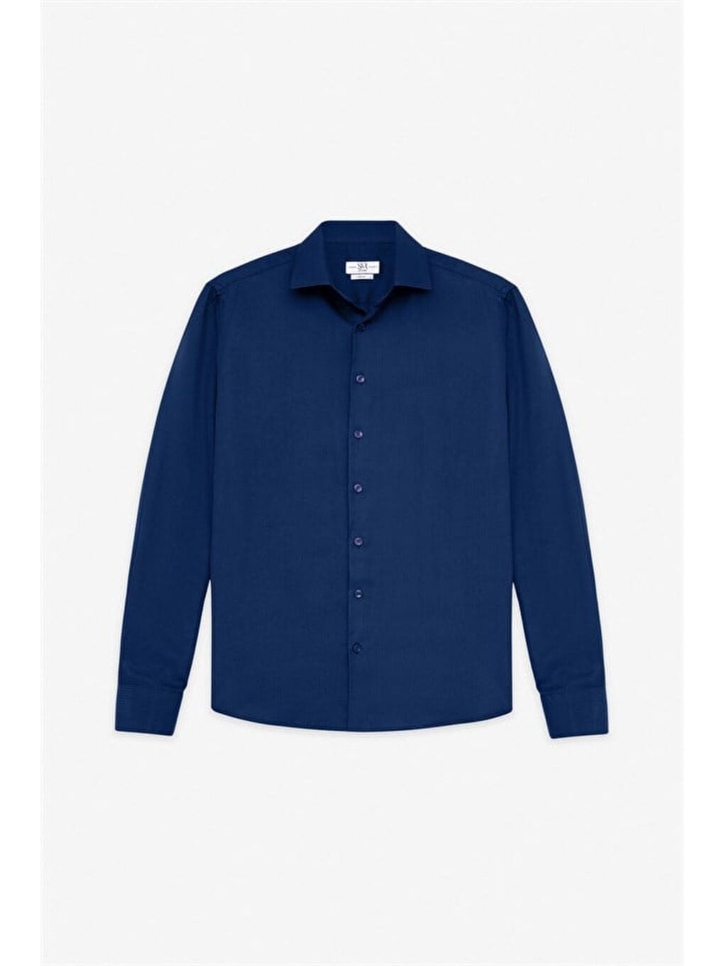 Lacivert Regular Klasik Yaka Casual Gömlek-7