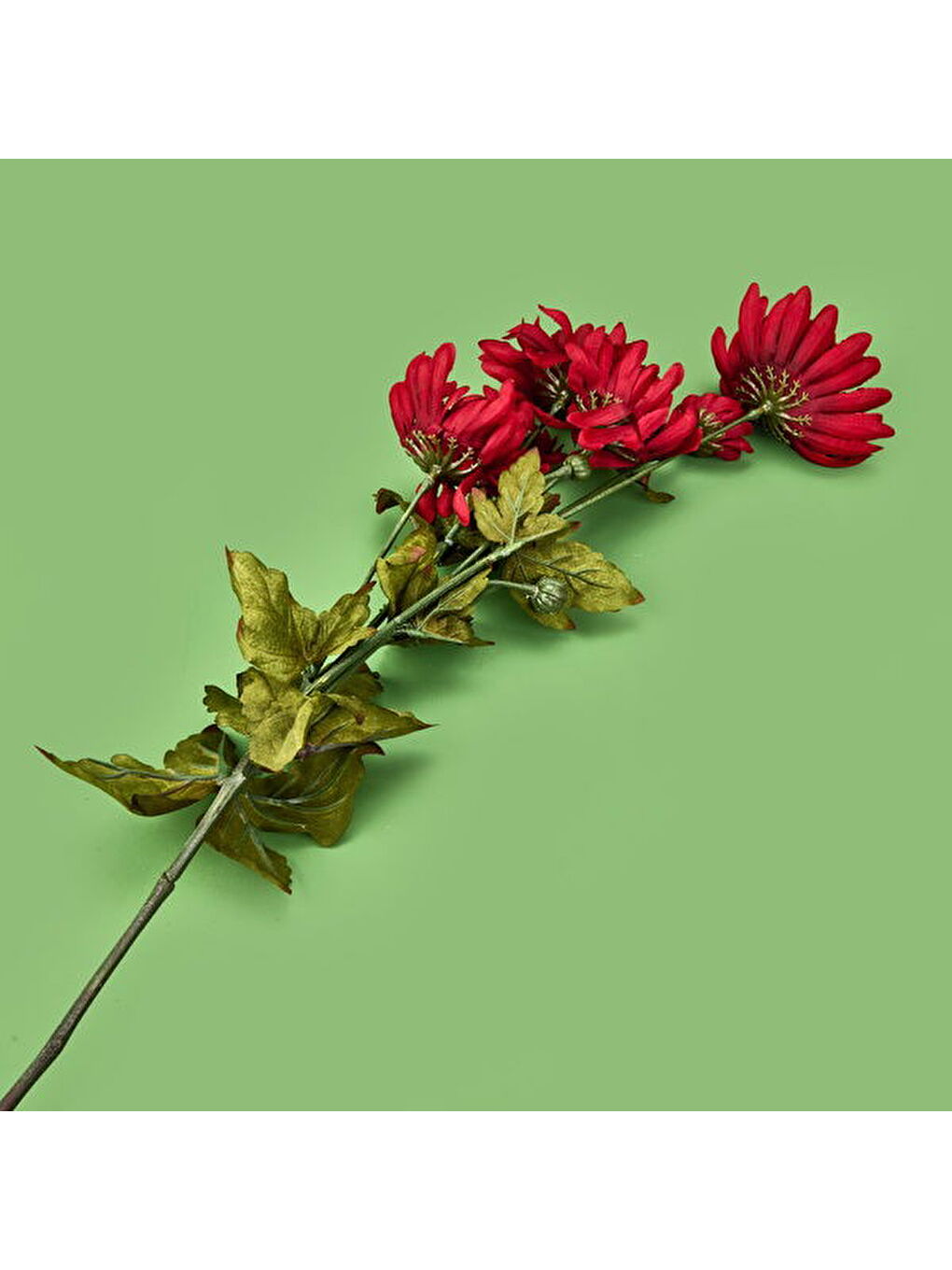 Deco Krizantem Dal Çiçek - Fuşya - 84 cm-1