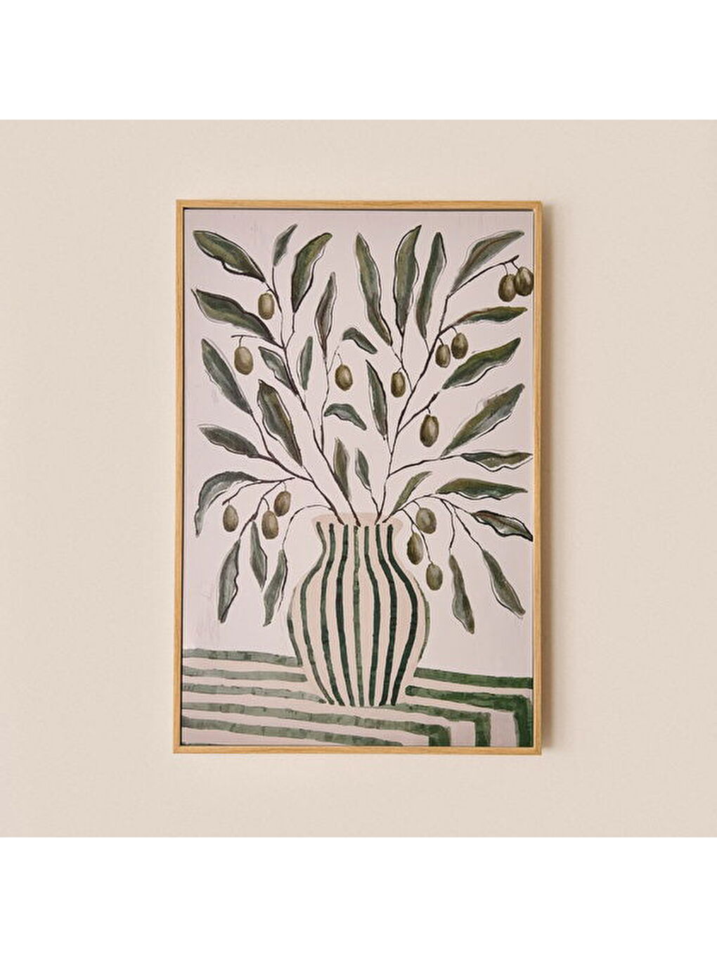 Deco Green Culture Olive Kanvas Tablo - Yeşil - 90x60 cm-1
