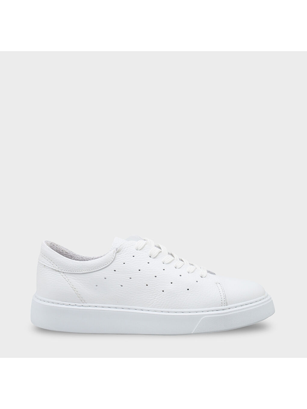 Beyaz Chaim Hakiki Deri Erkek Günlük Spor Ayakkabı Sneaker-1