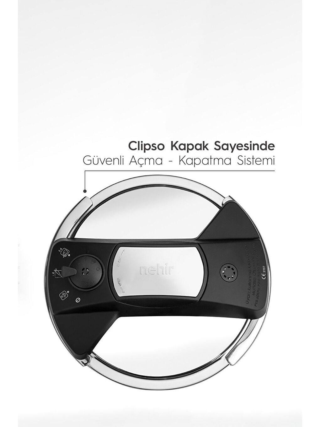 Gri Silver Matik Paslanmaz Çelik 7 Litre Düdüklü Tencere-3