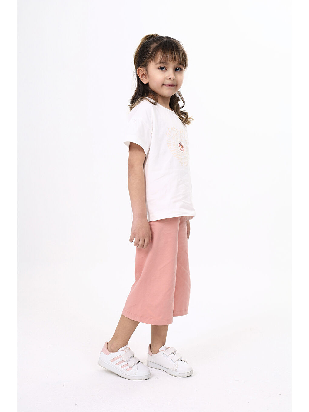 Lila Kız Çocuk Baskılı Kaprili Takım-1