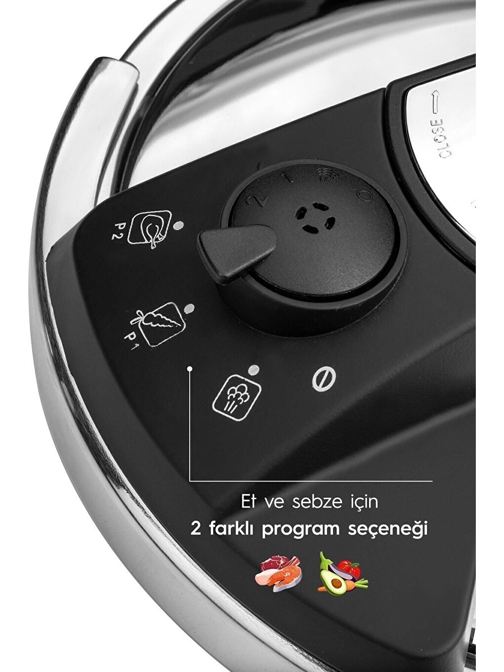 Gri Silver Matik Paslanmaz Çelik 7 Litre Düdüklü Tencere-4