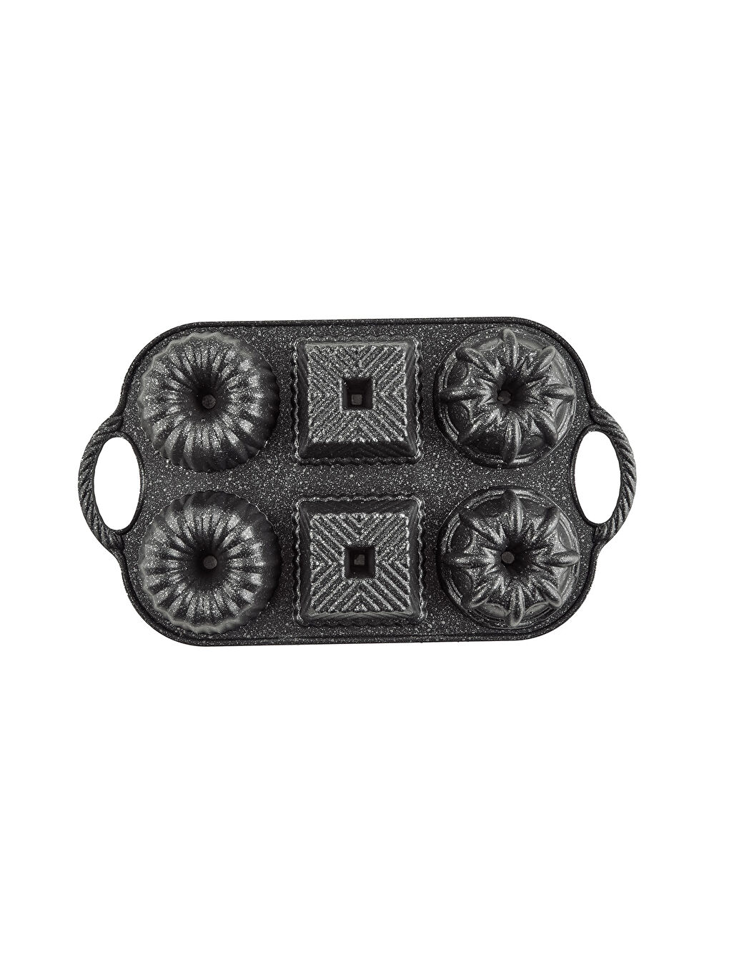 Valeria Siyah 6'lı Döküm Kek Kalıbı-2