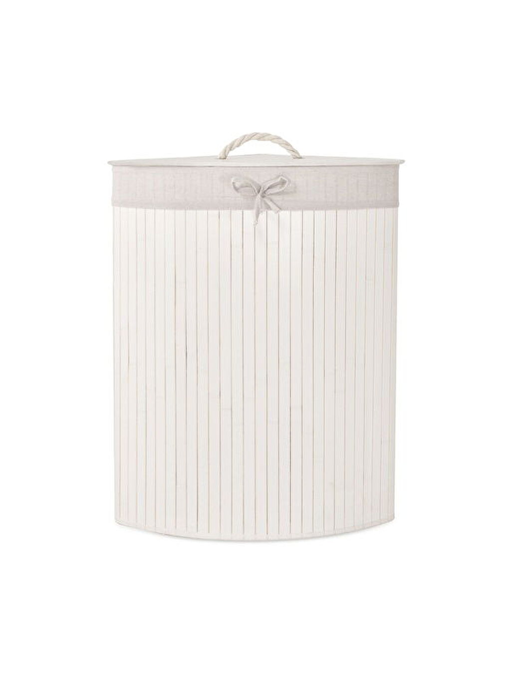 Çamaşır Sepeti - Beyaz / Gri - 35x35x59 cm