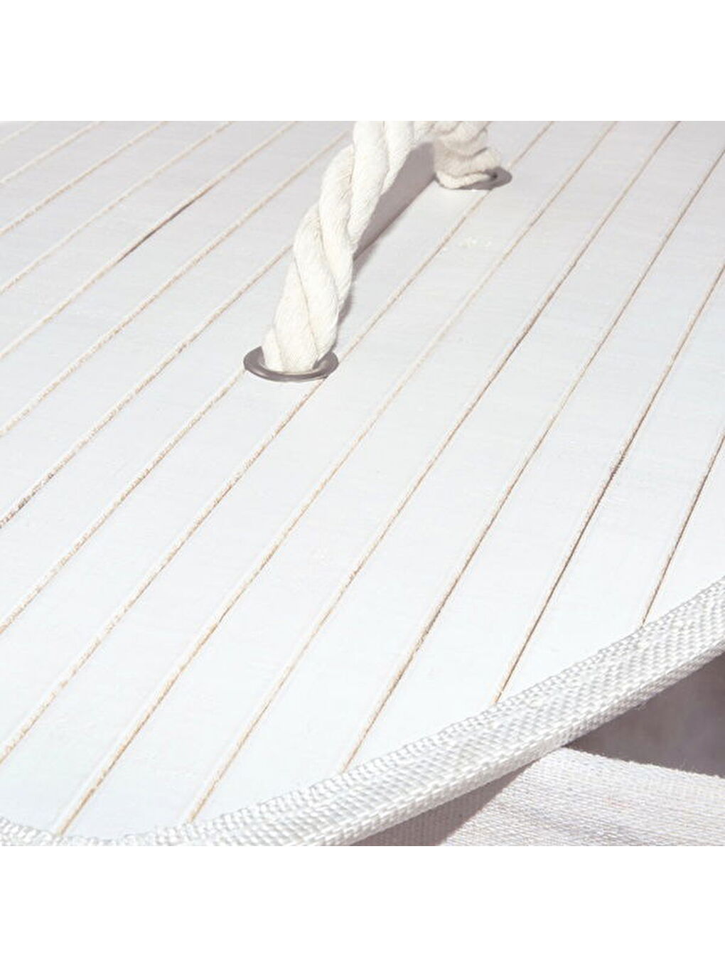 Çamaşır Sepeti - Beyaz / Gri - 35x35x59 cm-1