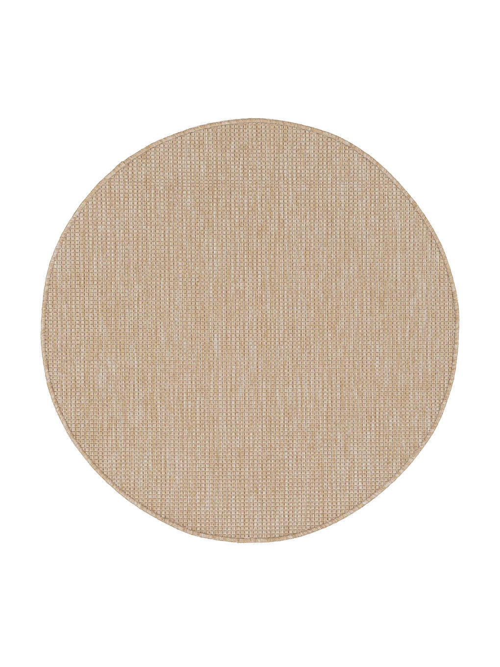 Sisalux 3083 Bej Yuvarlak Sisal Dokuma Jüt Kilim Hav Toz Vermez Mutfak Oturma Odası Halısı-200x200-4