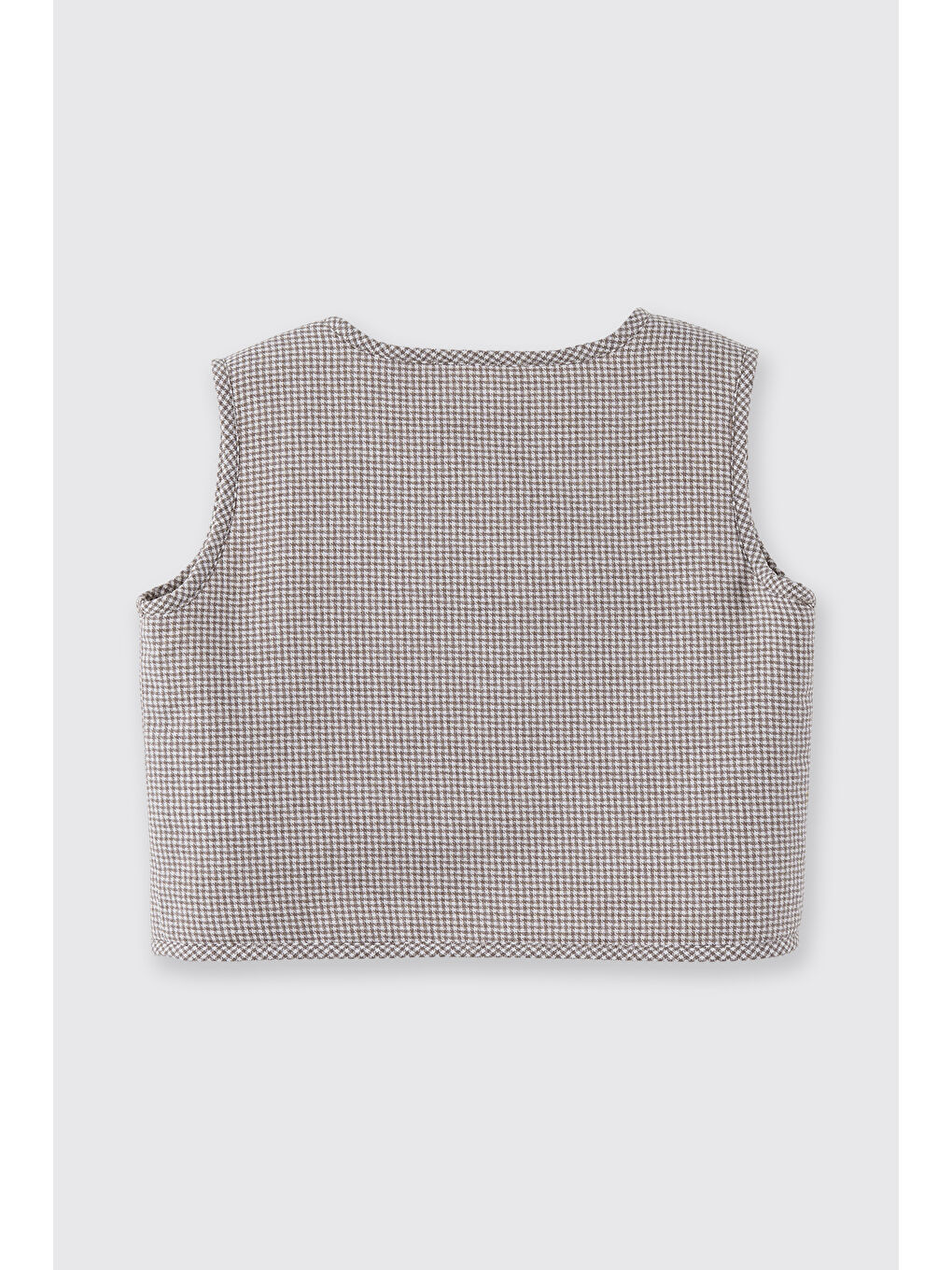 Kız Çocuk Çift Taraflı Yelek Ekru-2