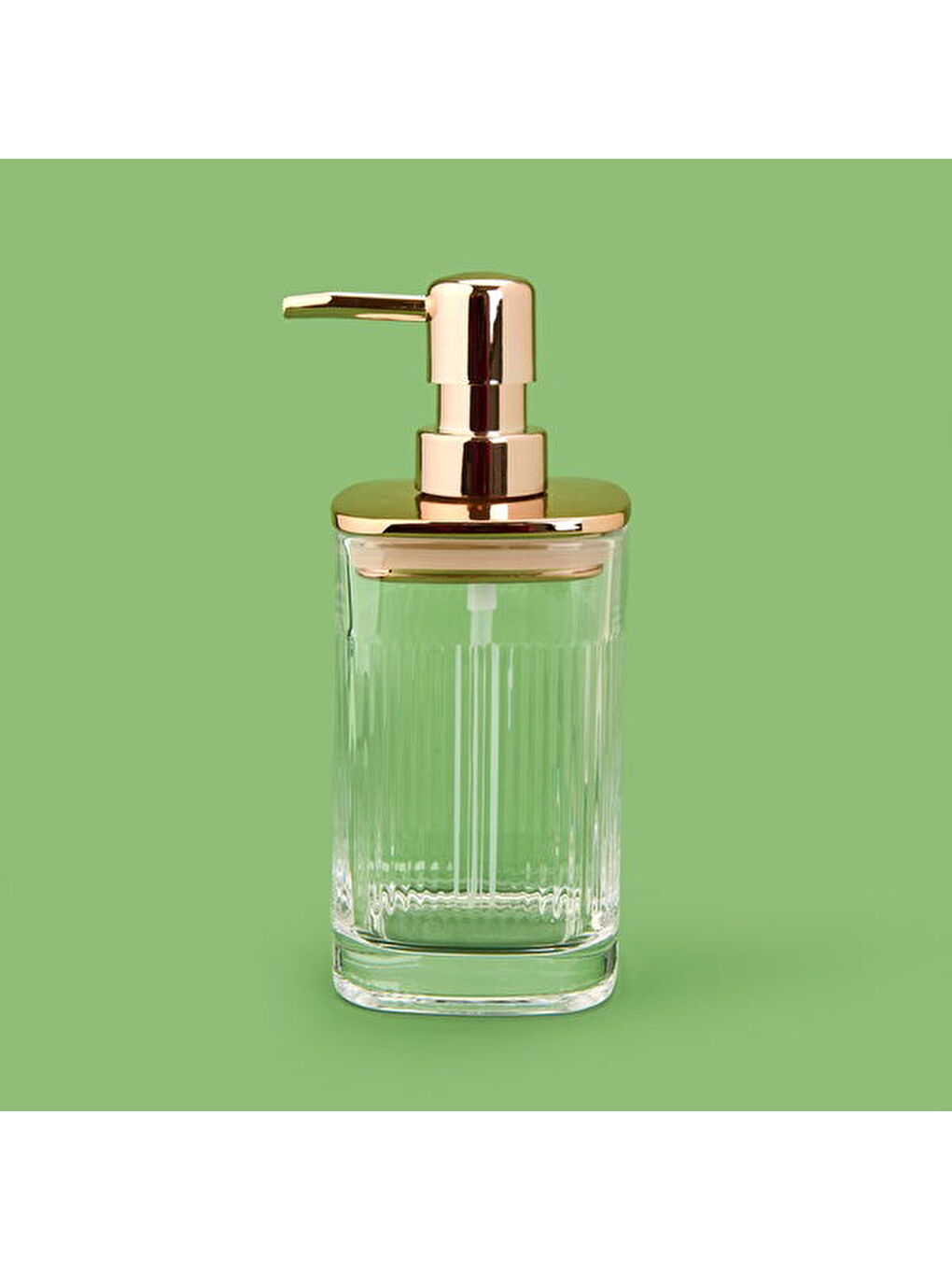 Renksiz Bath 2'li Banyo Sıvı Sabunluk Seti - Altın / Şeffaf-4