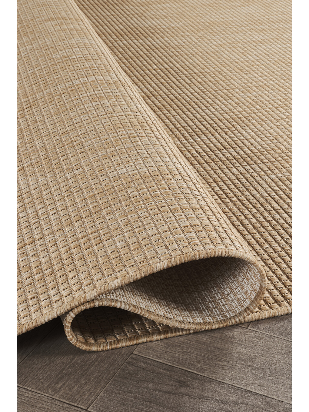 Sisalux 3083 Bej Yuvarlak Sisal Dokuma Jüt Kilim Hav Toz Vermez Mutfak Oturma Odası Halısı-160x160-2