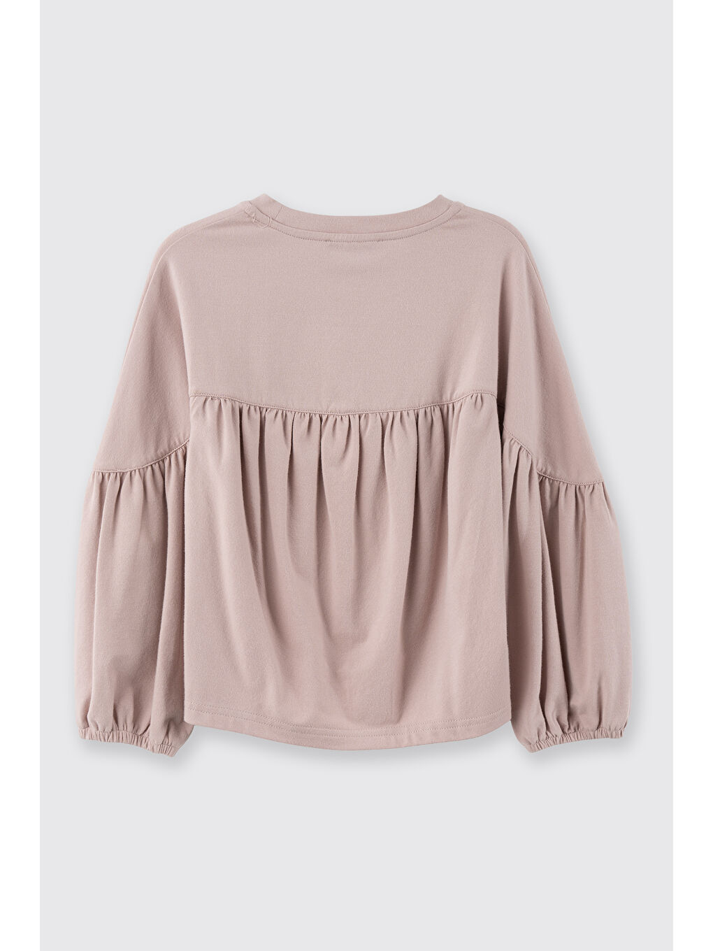 Pembe Kız Çocuk Uzun Kollu T-Shirt Pudra-2